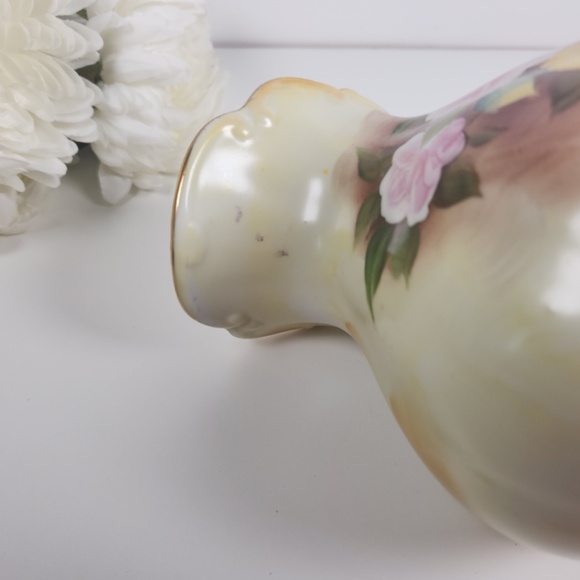 VTG Porcelain Hand-Painted Floral and Gold Trim Water Pitcher, Japan- Ornate - Picture 8 of 9